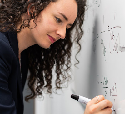 woman at whiteboard